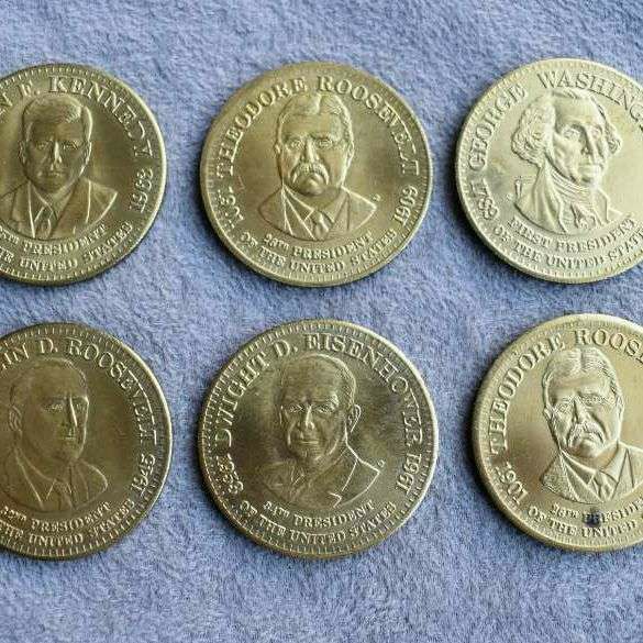 A set of 6 presidential medals