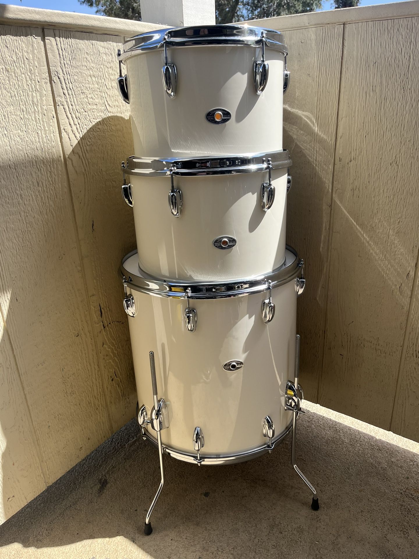 Slingerland Drum Kit 1975, Arctic White, Beautiful