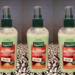 Set of THREE (3) New L'Oreal Nature's Therapy Mega Moisture 2-Phase Hydrating Spray 6 Fl Oz Each
