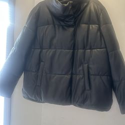 Black leather jacket