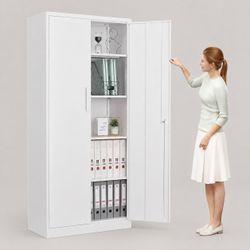 White Metal Cabinet