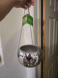 New 6"  Disco Ball Hanging Container For Plants
