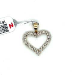 10kt Gold Diamond Heart Starset .3ctw 2.70grams 153640 9