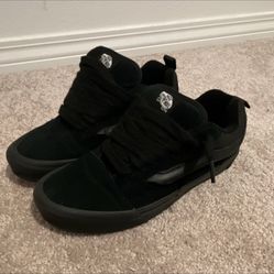 VANS Knu Skool Black Comfort Retro Lace Up Sneakers Men's US 7.5 Canvas Suede