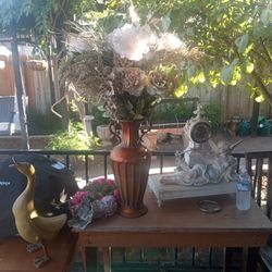 Bronzed Metallic Vase