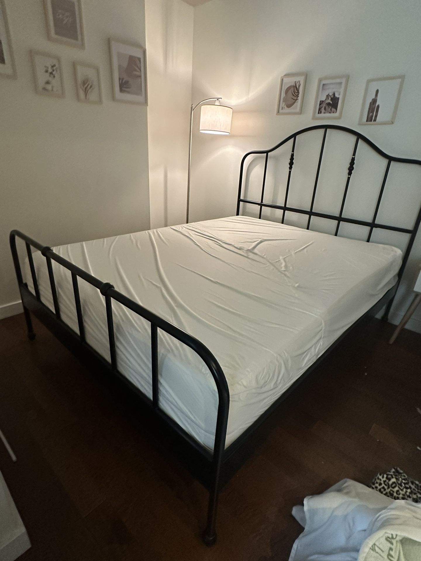 Queen Bed Frame + Foam Mattress