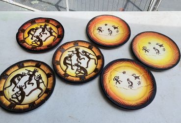 Kokopelli Pottery Plates 