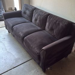 Black Microfiber Couch (3 Seater Used)