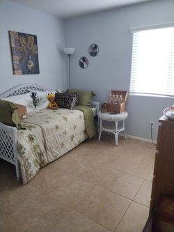 Daybed and side table $65
