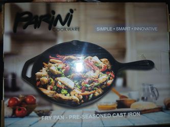 Parini Cookware Pre-Seasoned Cast Iron Fry Pan