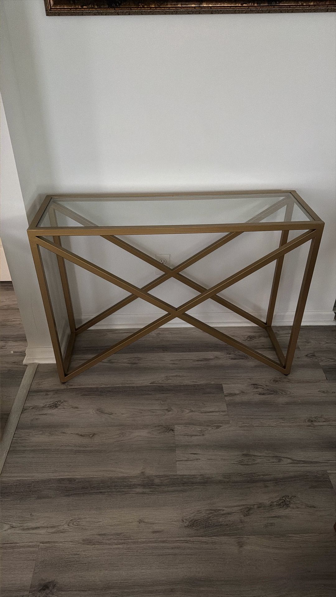 Rectangle Glass Console Table