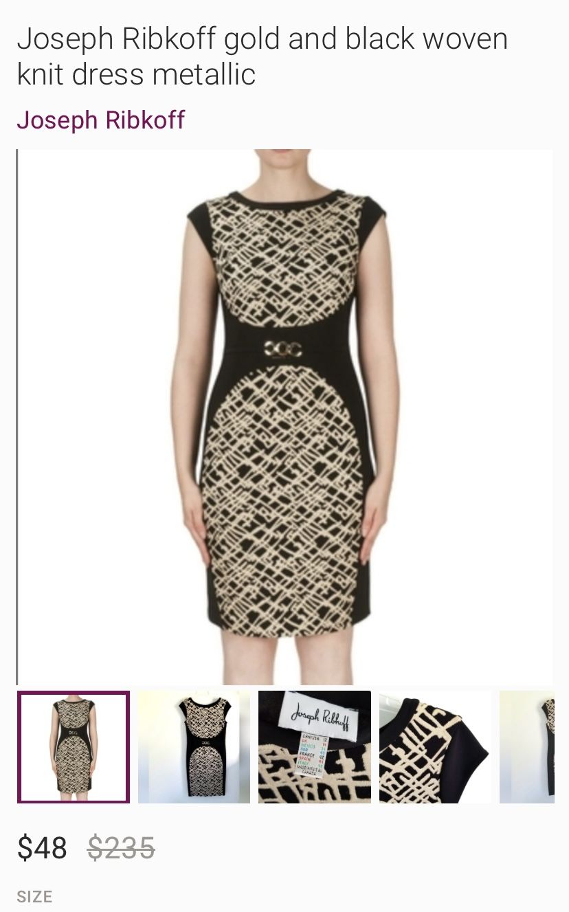 Dress Black And Gold Stretch