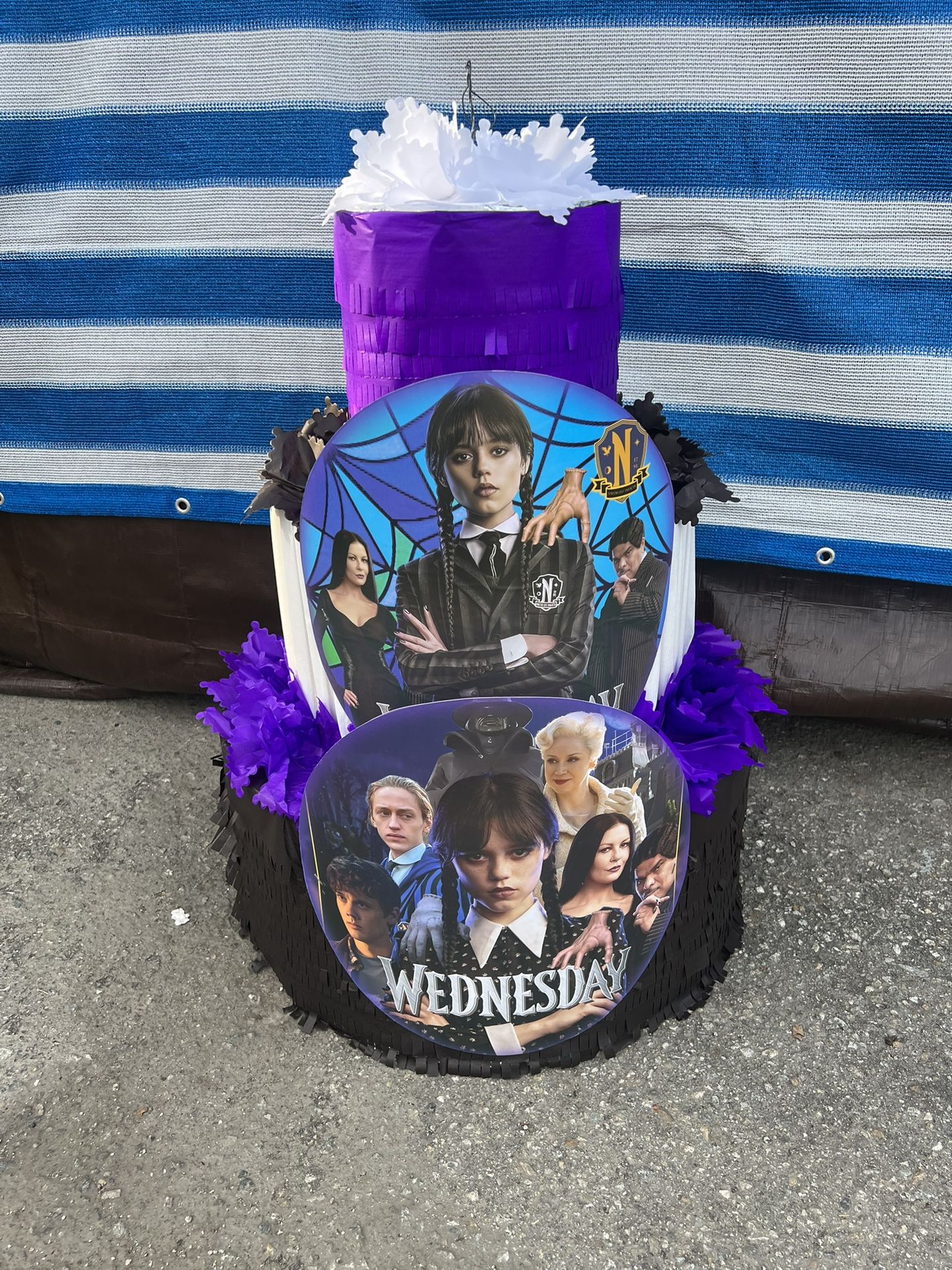 Wednesday Addams Three Tier Pinata With Balls 