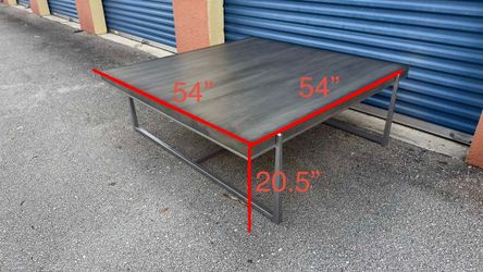 HEAVY-DUTY LARGE SQUARE COFFEE CENTER TABLE – 54” X 54”