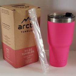 Arctic Tumbler 30oz Pink, Hot Cold Drinks Vacuum-Insulated For Coffee Tea Latte