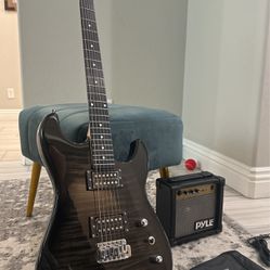 Pyle Electric Guitar With Amp