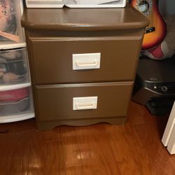 Side Table With 2 Drawers 