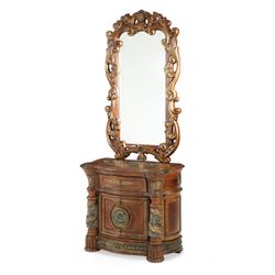 Villa Valencia Classic Chestnut Bedside Chest with Mirror