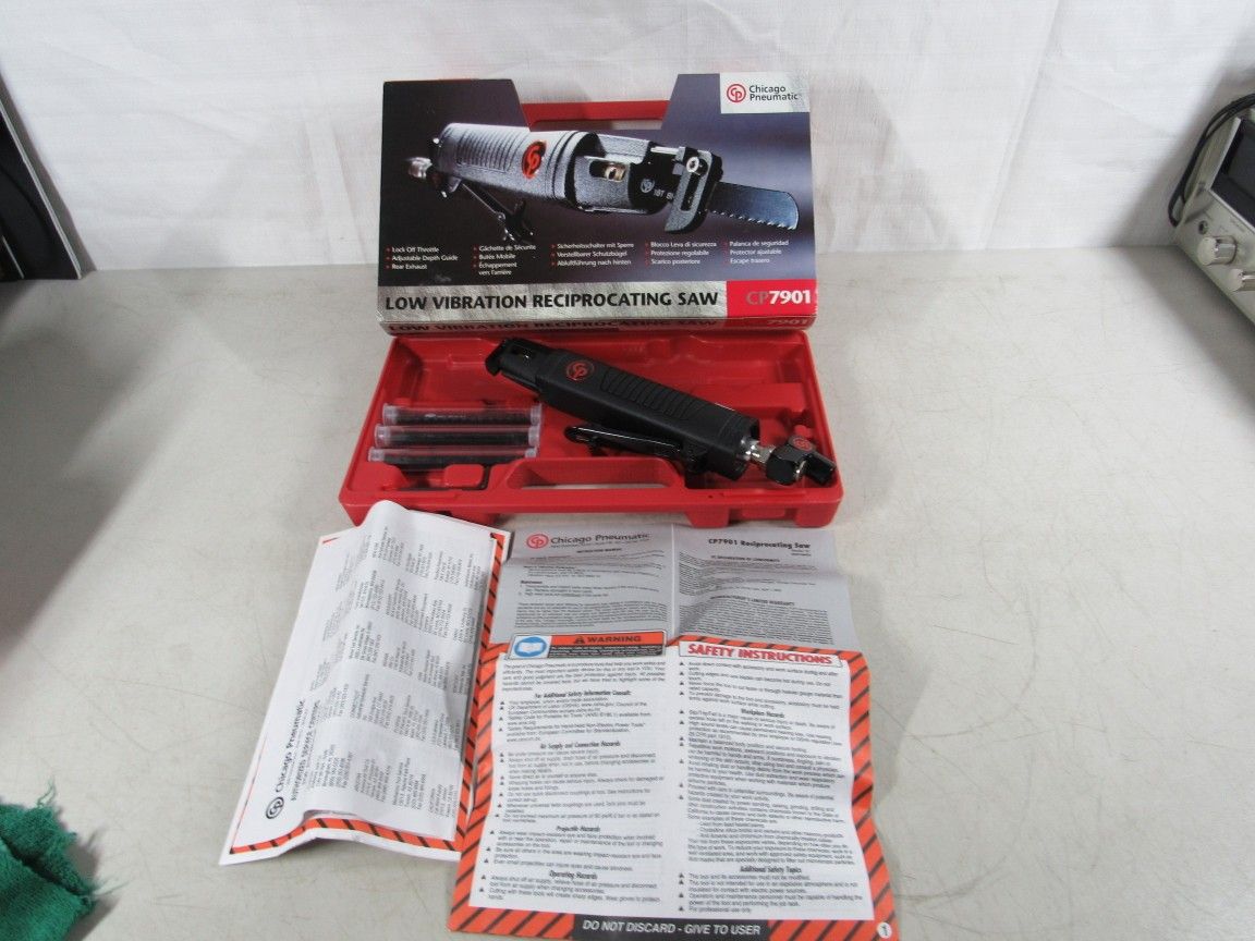 Chicago Pneumatic CP7901K Reciprocating Air Saw Kit 10000 Strokes NEW