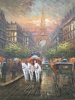 HUGE oil painting wall art canvas