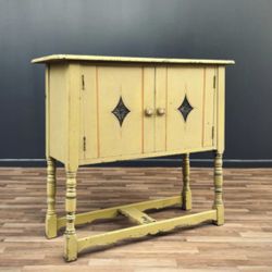 Antique Jacobean Style painted cabinet