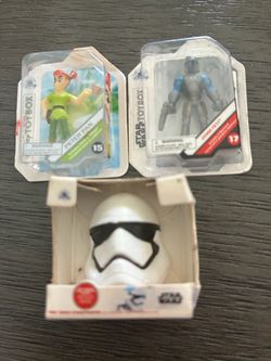 Disney Toybox Figure Lot – Peter Pan, Jango Fett, Stormtrooper