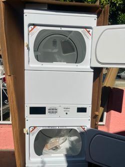 7.4 cu. ft. Front Load vented Gas Dryer in White with Space Saving Design