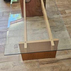 Glass And Wood Coffee Table