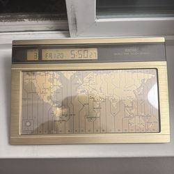 Vintage Seiko World Time Touch Sensor Desk Clock – Works Great