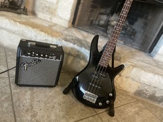 ibanez GSRM20 miKro Short-scale bass guitar with fender amp,cables and tunner 