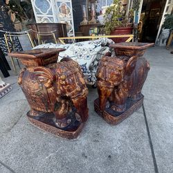 Beautiful Mid Century elephant plant stands