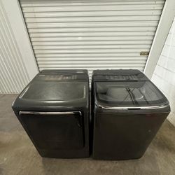 🖤 Samsung High-Efficiency Washer & Dryer Set - Black Stainless Steel 🖤