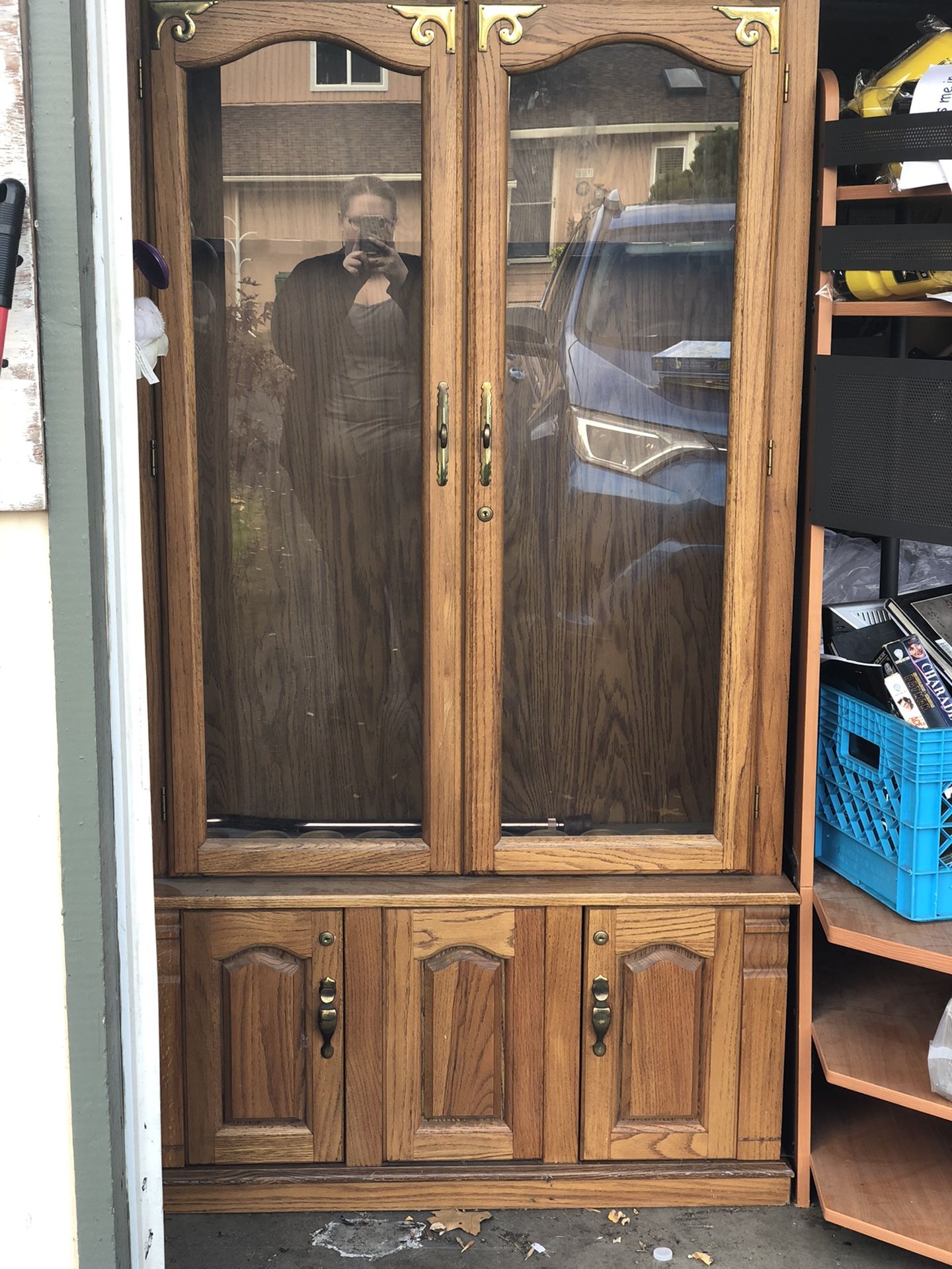 Antique gun cabinet