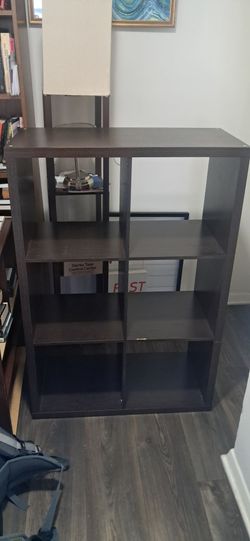 Dark Brown 6-Cube Storage Shelf Unit