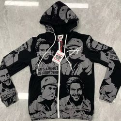 Mens Hoodie -Black/Multi-Thats A Awful Lot Of Cough Syrup X Asaali Cartel Hoodie