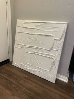 White textured art