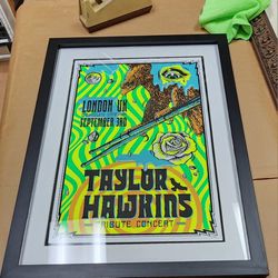Taylor Hawkins Tribute, Original Concert poster, Artist Proof, #5 Of 125. By Artist Morning Breath.