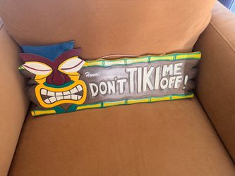 Hawaii Tiki Wood Wall Sign