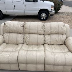 Cream Recliner Couch