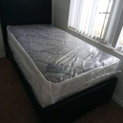 Twin280 Bed+Matt. Free Delivery. Brand New.