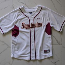 FSU Seminoles Nike Baseball Jersey White/ Maroon
