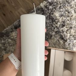 Unused White Pillar Candles 3x8 (24 Total)