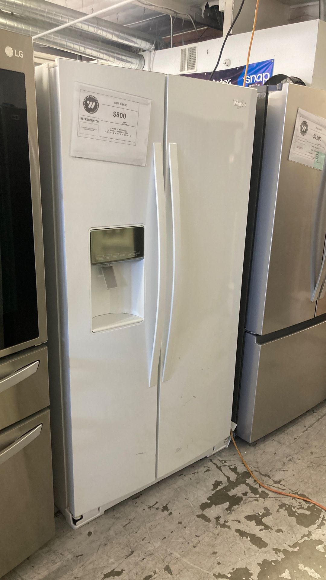 Whirlpool Side By Side Fridge