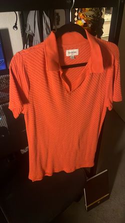 Goodfellow & Co Orange Textured Polo Shirt