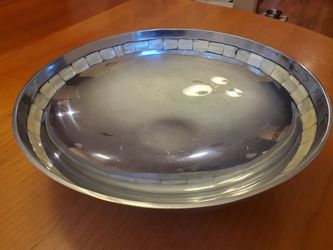 Towle Silversmiths 13" Bowl with White Enamel Interior Trim
