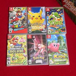 Nintendo Switch Games. Super Mario Odyssey, Yoshi, Pokémon, Kirby And More. $40 Each