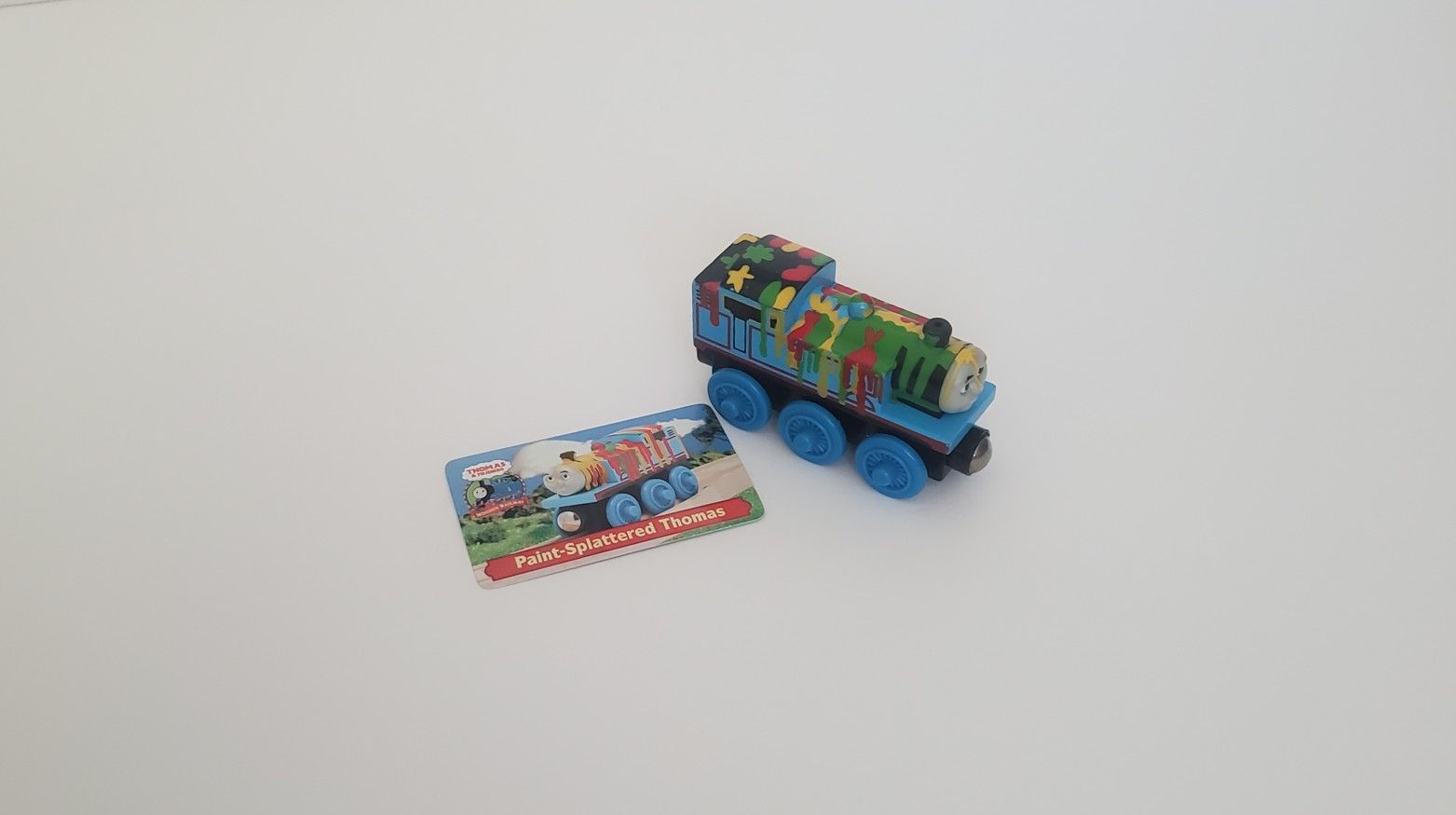2006 Thomas & Friends Wooden Railway Paint-Splattered Thomas with card