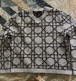 Dior Gray Cannage Sweater Men