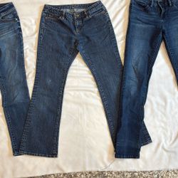 3 Pairs Of Jeans, Size 2 Women’s Or Teens