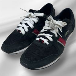 Lacoste Men's Black and Red Sneakers Sz 9